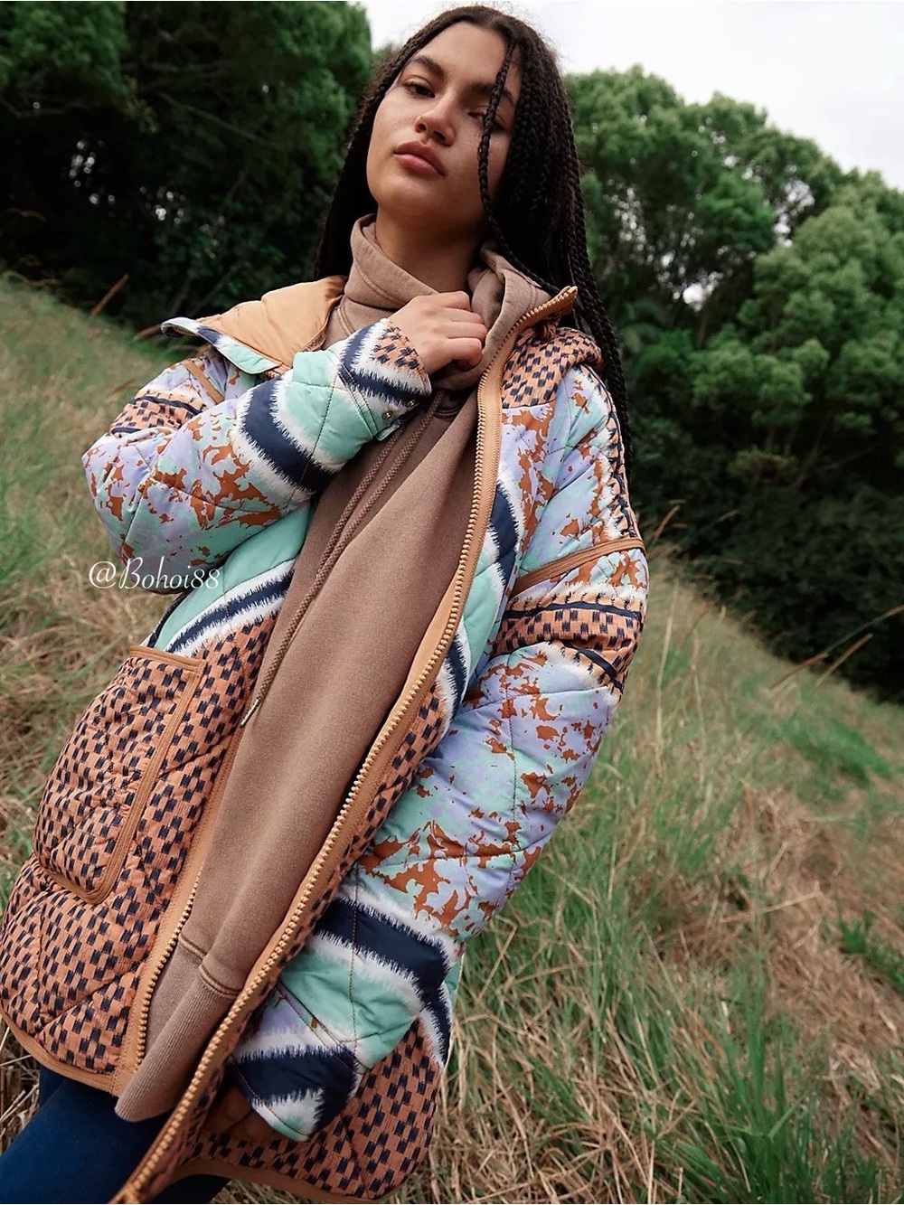NEW Free People Pria Printed Packable Puffer
Jacket